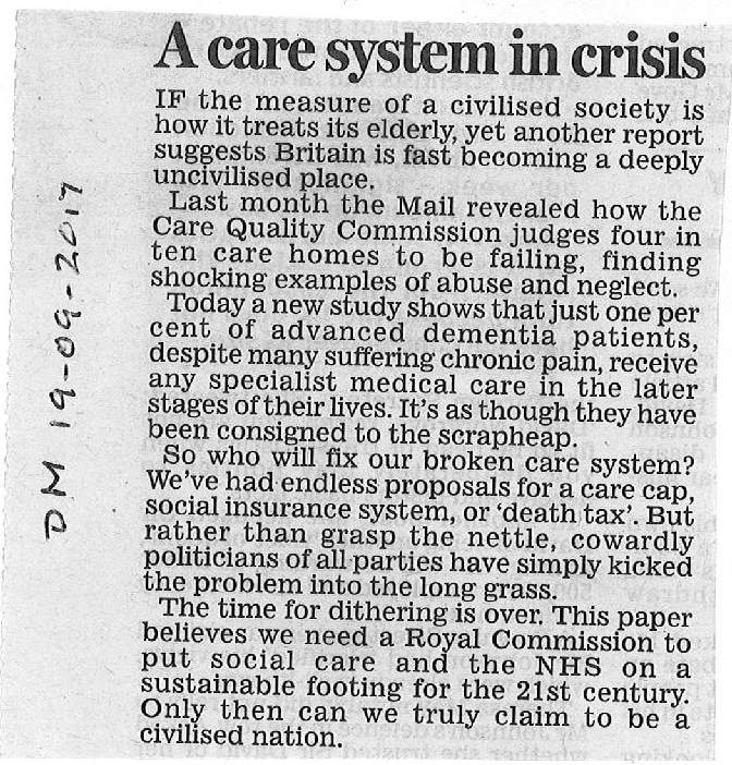 A care system in crisis